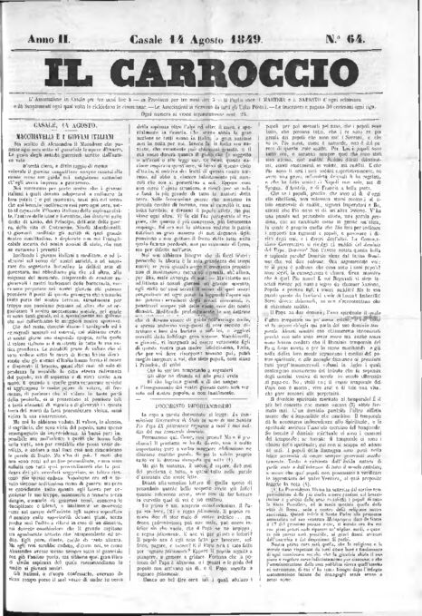 Il Carroccio - Edizione 64 del 14/08/1849